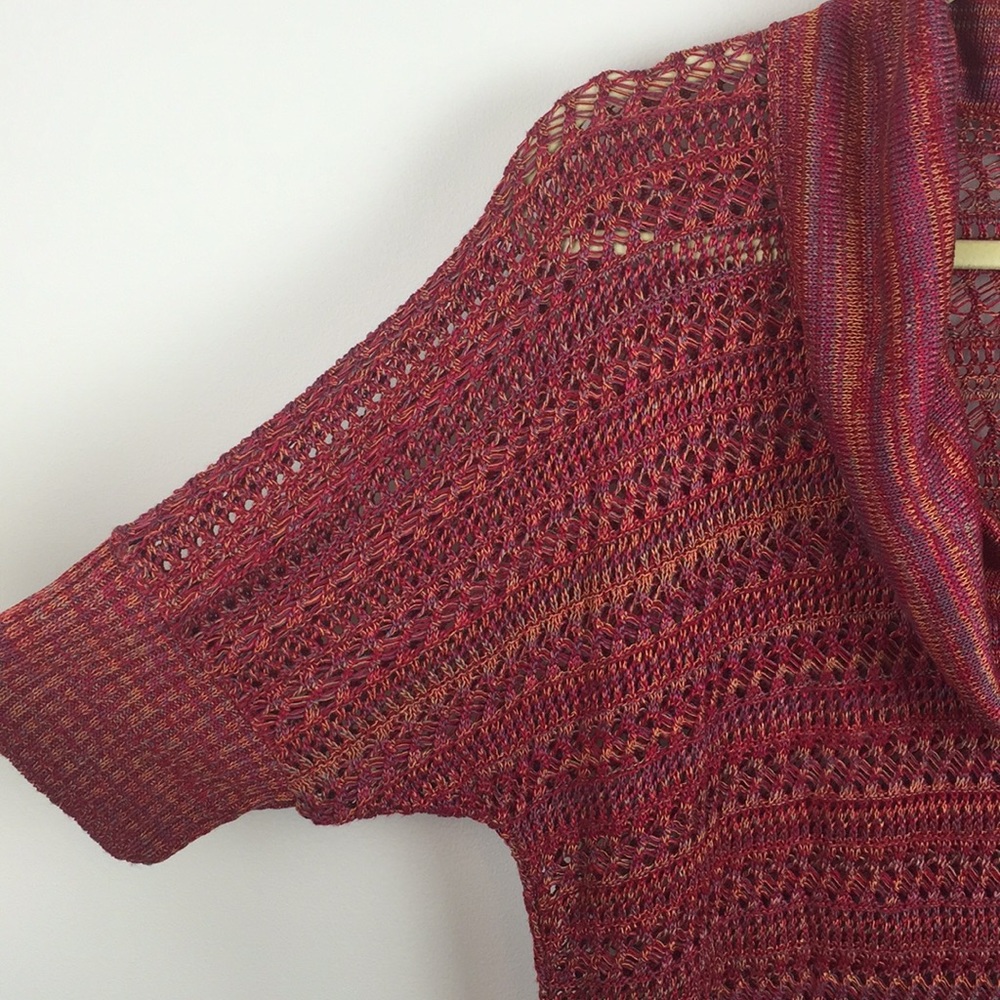 New Directions - Cowl Neck Short Sleeve Sweater - Picture 4 of 6